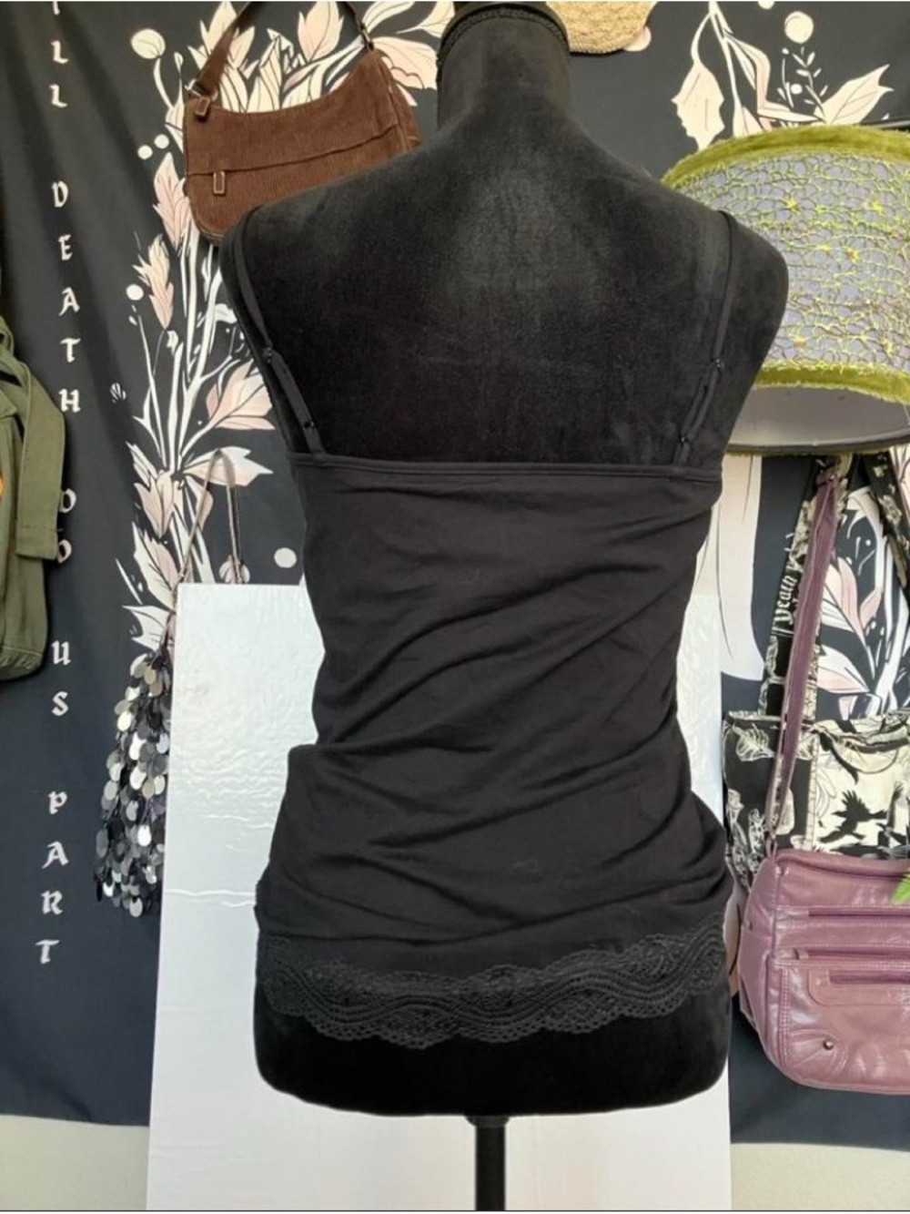 Ann Taylor Black Lace-Trim Camisole - Picture 4 of 5